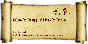Almássy Viktória névjegykártya